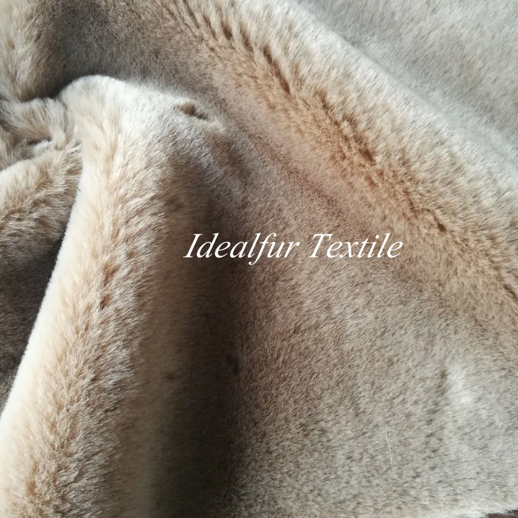 Artificial Fur Fabric for Fur Jacket Polyester Fake Fur Fabric